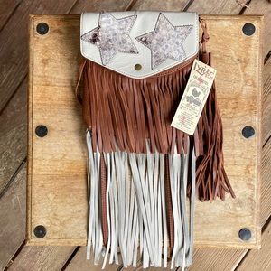 Lyric Culture Leather Woodstock Memorial Bag New with Tags